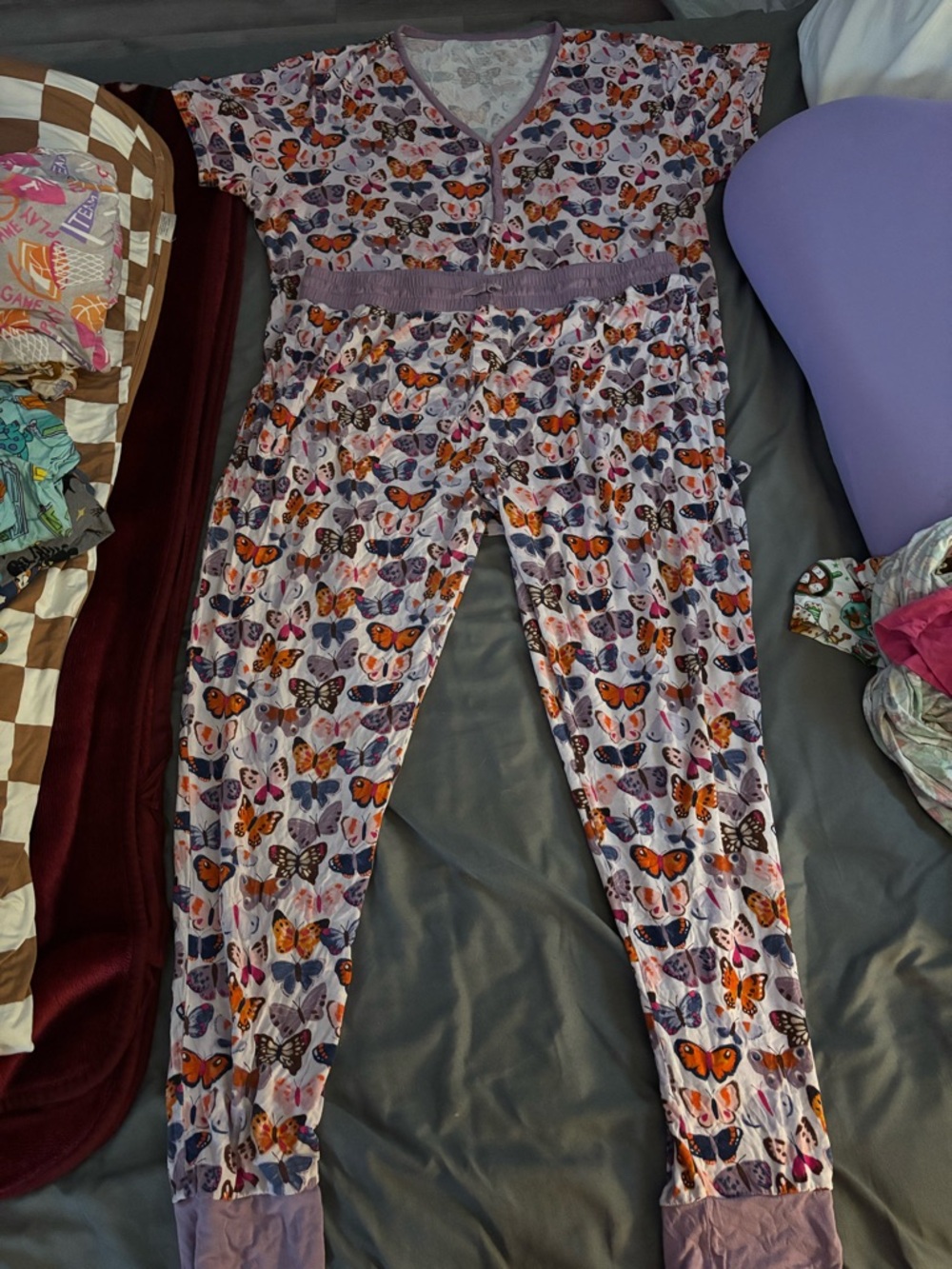 Little Sleepies Lavender Butterfly Jumpsuit